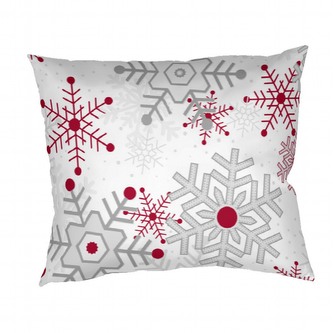 Dadka Povlak na polštář bavlna Vločky šedé 40x50 cm