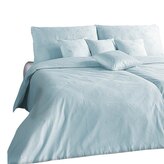 Dadka Povlečení damašek Velké květy modré 240x200, 2x70x90 cm