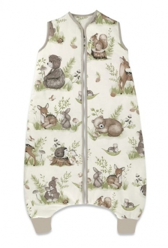 Spací vak s nohavičkami, oteplený, 87 cm, vel. S, Pohoda v lese NATURAL, ecru; S (0-2,5r)