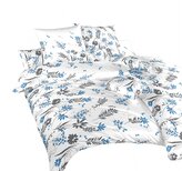 Dadka Povlečení krep Agáta denim na bílém 240x200, 2x70x90 cm
