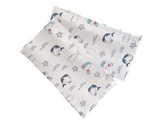 PREM INTERNACIONAL Látková plena 70x70 cm Moře - Velryby (balení 5 ks)