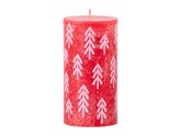 Bolsius Rustic s potiskem Válec 68x130mm Delicated Red svíčka