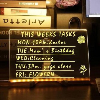 Akrylová osvětlovací tabule LED se 7 značkami - LUMOBOARD