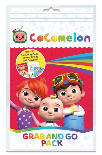 Cocomelon - set omaľovánky, voskoviek a nálepiek v balení