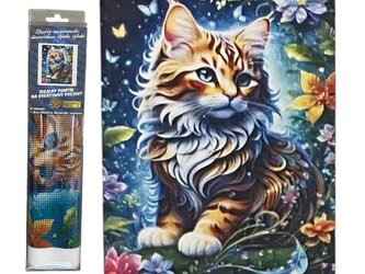 Diamantový obrázek Kočka 30 x 40 cm