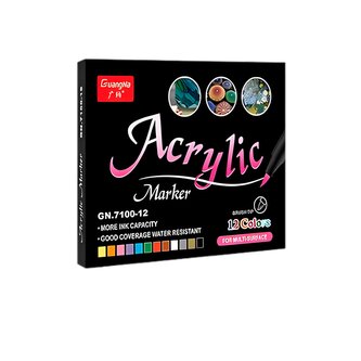 12 dílná sada akrylových fixu - ACRYLICPENS