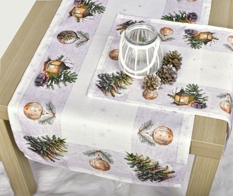 Ubrus vánoční, Vánoce v anglickém stylu 85 x 85 cm Ubrus vánoční, Vánoce v anglickém stylu 85 x 85 cm