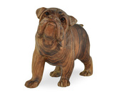 Dřevěná soška Bulldog 18 cm - varianta B