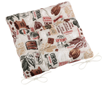 Sedák EMA prošívaný - Kakao béžová, hnědá - 40x40 cm prošívaný