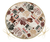 Sedák EMA kulatý hladký - Kakao béžová, hnědá - průměr 40 cm