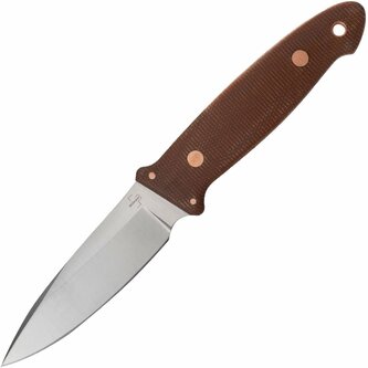 Böker Plus 02BO029 Cub Pro všestranný nôž 9,5 cm, hnedá, Micarta, kožené puzdro