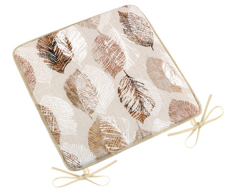 Sedák EMA hladký - Listy béžová, hnědá - 40x40 cm hladký