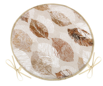 Sedák EMA kulatý hladký - Listy béžová, hnědá - průměr 40 cm