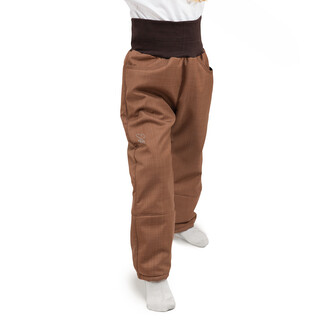 Dětské softshellové oteplovačky na zimu Brown; Barva: hnědá; Velikost: 146