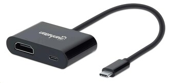 MANHATTAN Adapter USB-C na HDMI, 4K@60Hz, černá