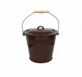 vědro d28cm 10l smalt s poklicí, hnědé bez dekoru