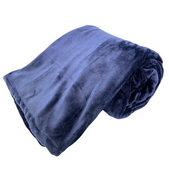 HOME ELEMENTS Mikroflanelová deka 150 x 200 cm, 220 GSM, Tmavě modrá