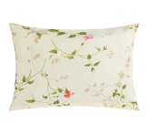 Povláček krepový - Fialka smetanová, fialová - 40x60cm na zip ( pouze povlak )