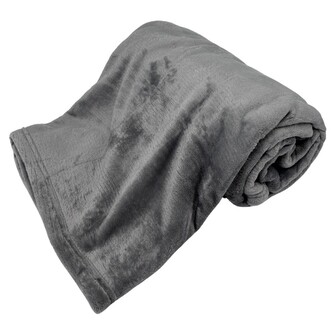 HOME ELEMENTS Mikroflanelová deka 150 x 200 cm, 220 GSM, Stříbrná