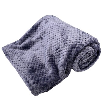 HOME ELEMENTS Mikroflanelová deka 150 x 200 cm, 220 GSM, Antracit Jacquard