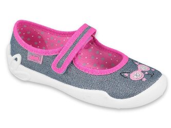 114Y422 - dívčí balerínky Befado šedé, kočka 114Y422_33