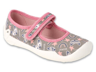 114X543 25 - dívčí balerínky Befado šedé, kočičky 114XY543_34