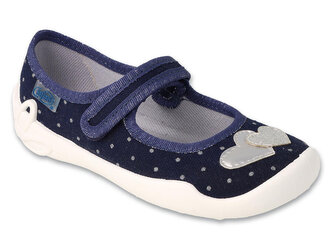 114Y545 31 - dívčí balerínky Befado tm.modré,srdce 114Y545_35
