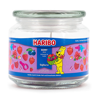 Svíčka ve skleněné dóze Haribo, Lesní ovoce, 300 g