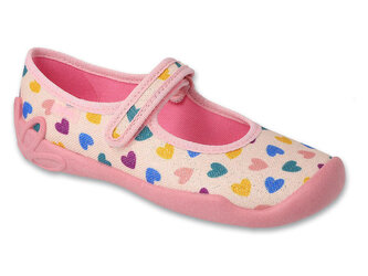114Y515 - dívčí balerínky Befado růžová,srdíčka 114Y515_36