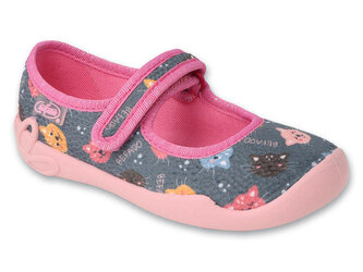 114X537 - dívčí balerínky Befado šedé, kočky 114X537_28