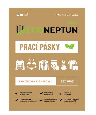 EcoNeptun prací pásky bez vůně, 32ks