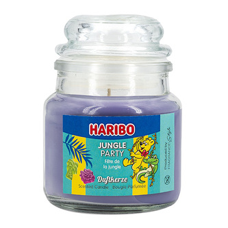 Svíčka ve skleněné dóze Haribo, Party v džungli, 85 g