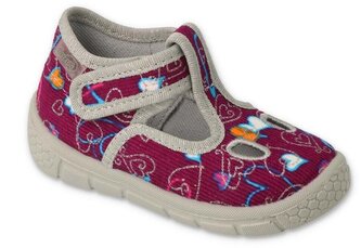 630P002 - dívčí bačkorky Befado vínová, srdce 630P002_22