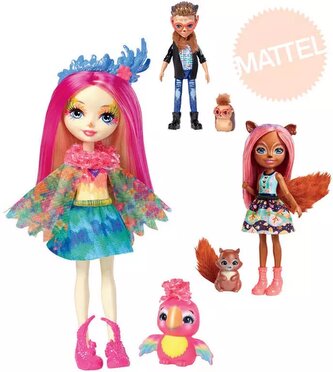MATTEL Enchantimals set panenka / panák 15cm + zvířátko 4 druhy
