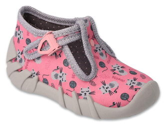 110N484 18 - dívčí bačkorky Befado růžové, kočky 110N484_21