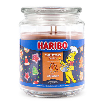 Svíčka ve skleněné dóze Haribo, Vánoční pekárna, 510 g