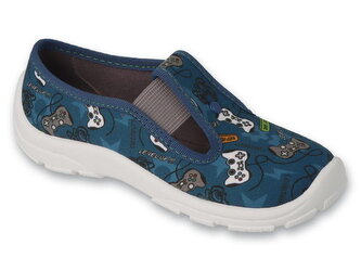 975X189 975Y189 - chlapecké bačkorky Befado modré, GAME 975XY189_33