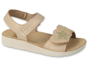 068Y004 33 Befado dívčí sandálky CLIP béžovo-zlatá 068Y004_35