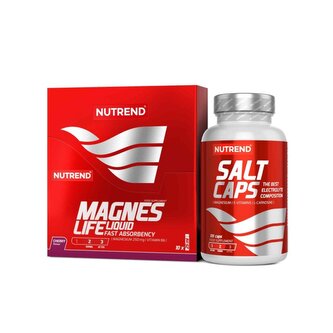 vánoční sada nápoj Nutrend MagnesLife 10x25ml+Salt Caps 120 kapslí