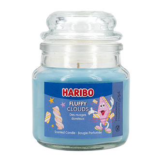 Svíčka ve skleněné dóze Haribo, Nadýchané mraky, 85 g
