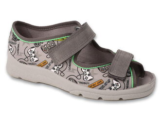 969Y172 - chlapecké sandálky Befado šedé, GAME 969Y172_32