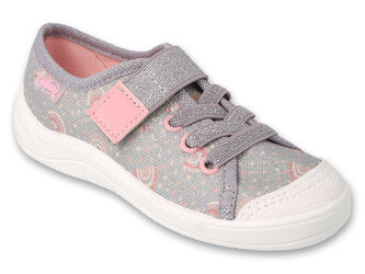 351X031 25 dívčí tenisky Befado 1SZ stříbrné, duha 351X031_30