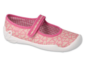 114Y525 - dívčí balerínky Befado růžové,srdíčka 114Y525_33