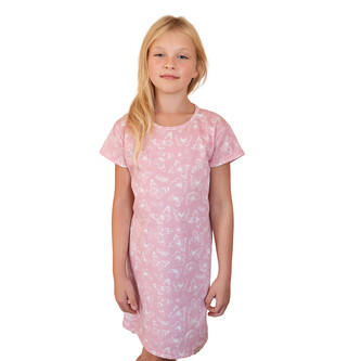 Dívčí noční košile Motýlek; Barva: růžová; Velikost: 134