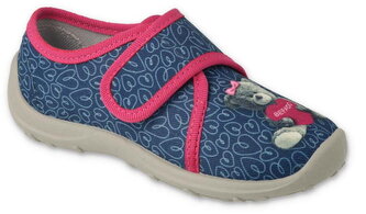 660X049 25 - dívčí bačkorky Befado 1SZ, medvídek 660X049_25