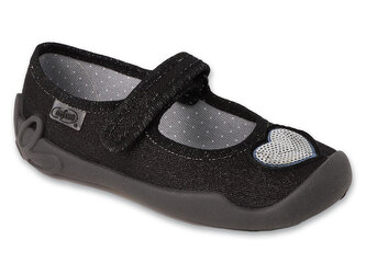 114Y538 - dívčí balerínky Befado třpytivě černé 114Y538_36