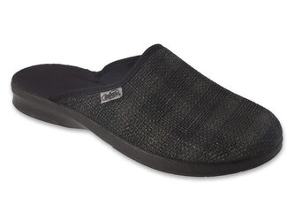 548M038 39 - pánské pantofle Befado LEON ZŠ, černé 548M038_46