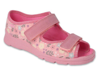 969Y173 31 - dívčí sandálky Befado růžové, kytičky 969Y173_31
