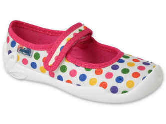 114X494 - dívčí balerínky Befado stříbrné,puntíky 114X494_26