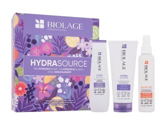 Biolage Hydra Source šampon Hydra Source 250 ml + kondicionér Hydra Source 200 ml + olej na vlasy All-In-One Multi-Benefit Oil 125 ml